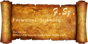 Ferenczei Szabolcs névjegykártya