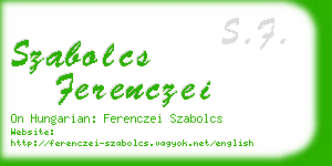 szabolcs ferenczei business card